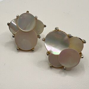 Vintage Shell Screw Back Earrings.